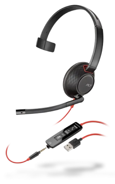 HP Poly Blackwire C5210 Corded Mono Headset (USB A)