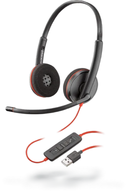 HP Poly Blackwire C3220 Corded UC Binaural Headset (USB A)