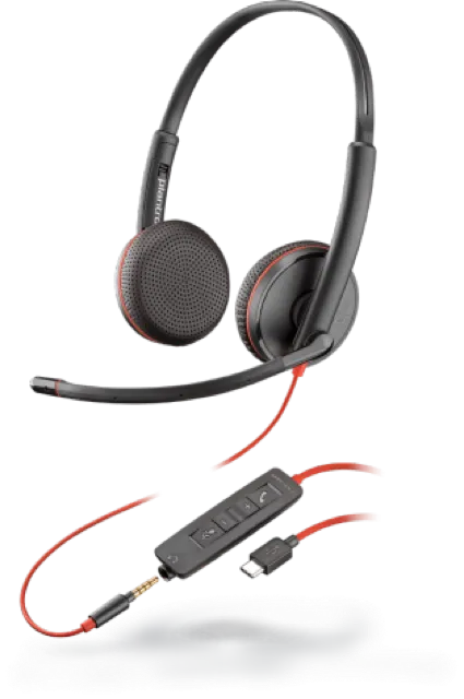HP Poly Blackwire C3225 Corded UC Binaural Headset (USB C)
