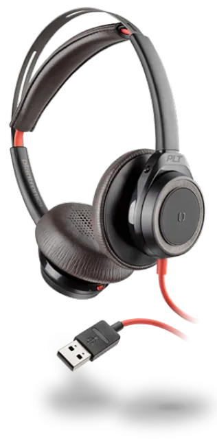 HP Poly Blackwire 7225 Corded Boomless Headset USB A (Black)