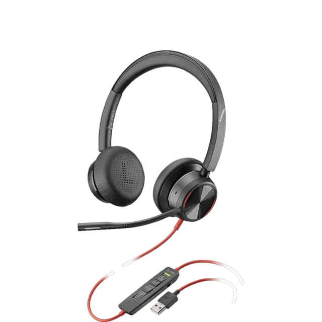 HP Poly Blackwire 8225 Premium Corded UC/Teams Headset USB A&C