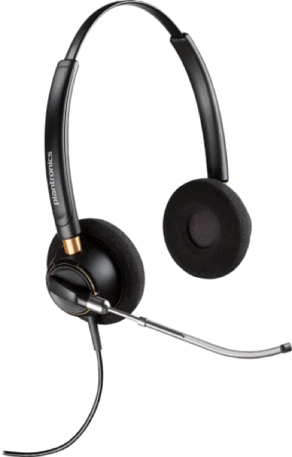 HP Poly EncorePro 520V Wired Binaural Headset w/Voice Tube