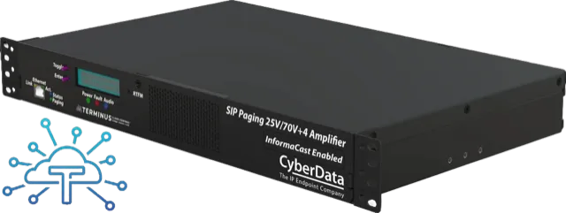 CyberData 011598 SIP Paging 25V/70V +4 Amplifier