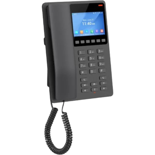 Grandstream GHP631W Compact WiFi Hotel Phone w/ Color LCD (Black)