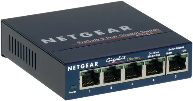 Netgear GS105 ProSafe 5 Port Gigabit Desktop Switch
