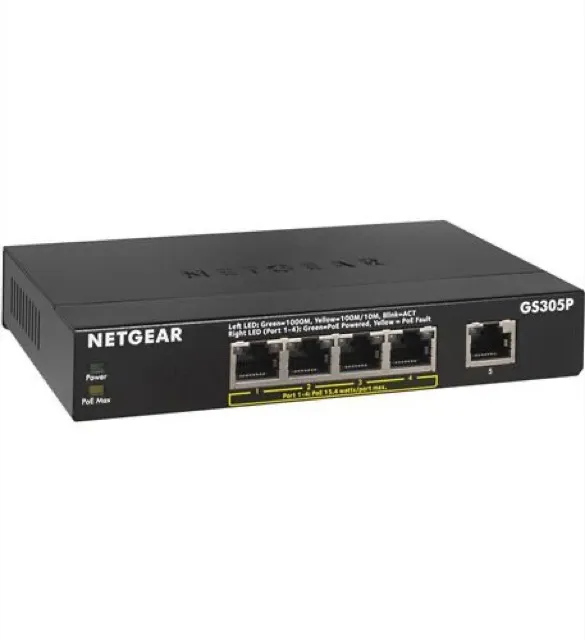 Netgear GS305P 5 Port PoE Gigabit Ethernet Unmanaged Switch