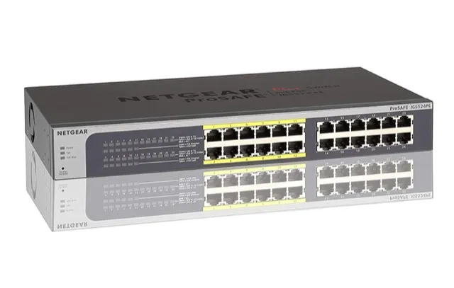 Netgear JGS524PE 24 Port Gigabit Rackmount Smart Managed Plus Switch with 12 Port PoE