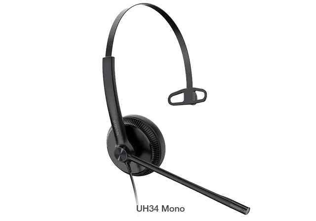 Yealink UH34 USB Wired Headset (Mono Leather Ear Cushions)
