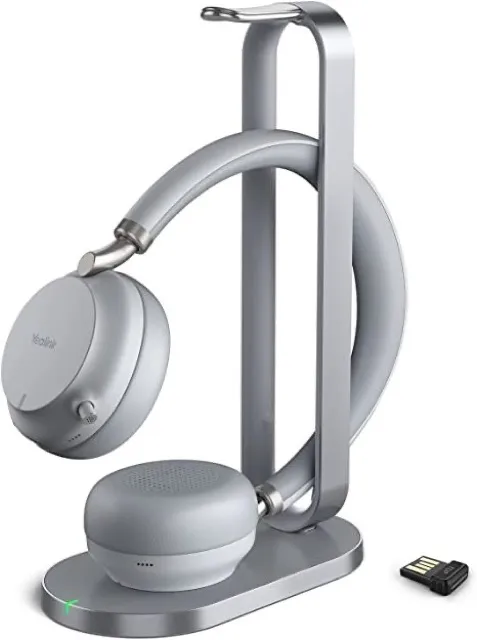 Yealink BH72 Gray Bluetooth Headset w/ Charge Stand USB A
