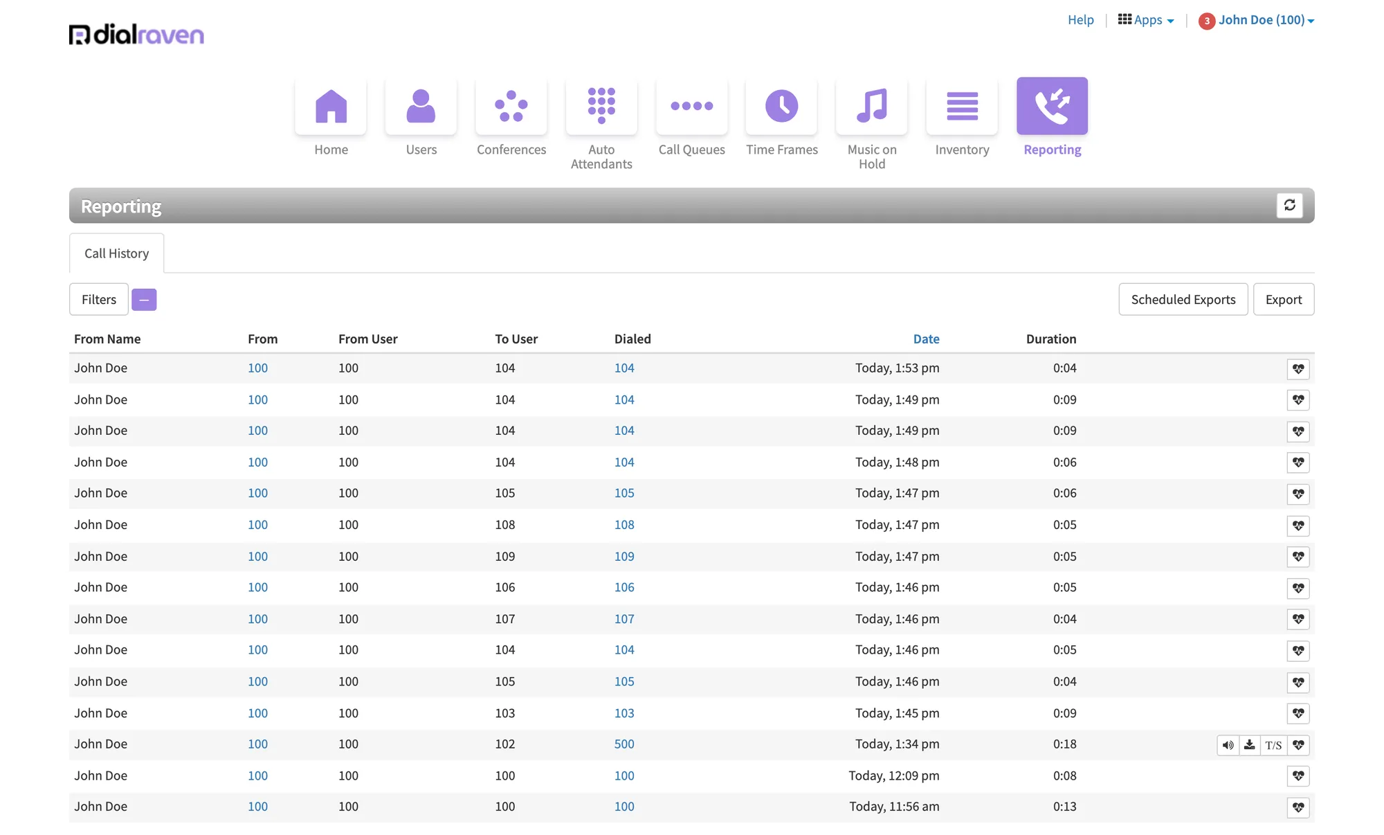 Manager Portal: Every call, searchable